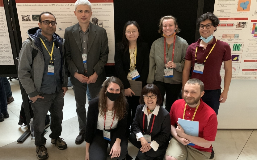 Young-Kee Kim's team at the April APS meeting