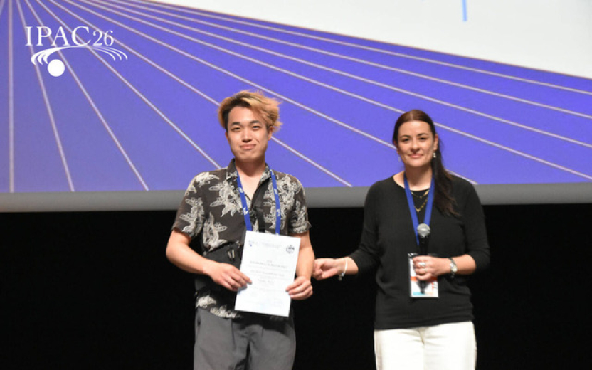 Charles Zhang receiving prize